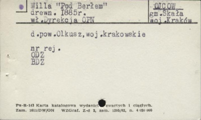 willa Pod Berłem, skan 1