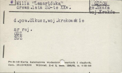 willa Lenartówka, skan 1