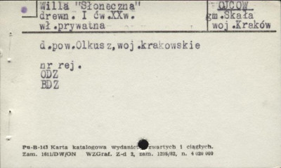 willa Słoneczna, skan 1