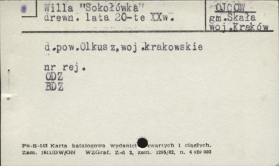 willa Sokołówka, skan 1