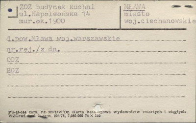 zakład opieki zdrowotnej budynek kuchni, skan 1