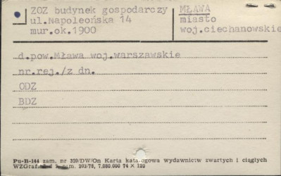 zakład opieki zdrowotnej budynek gospodarczy, skan 1