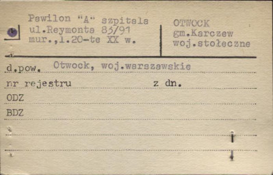 pawilon A szpitala, skan 1