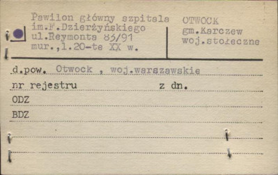 pawilon główny szpitala, skan 1