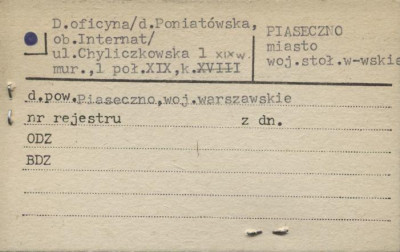 oficyna (Poniatówka, ob. internat), skan 1