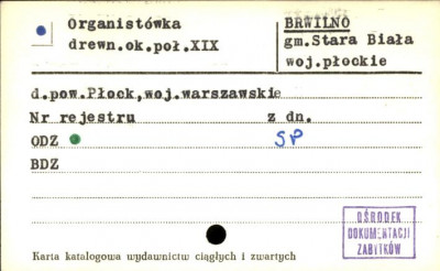 organistówka, skan 1