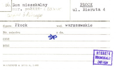 szpital; ob. dom mieszkalny, skan 1