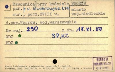 dzwonnica I przy kościele par. pw. Wniebowzięcia NPM, skan 1
