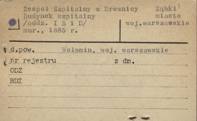 Zespół Szpitalny w Drewnicy budynek szpitalny (oddz. I B i D), skan 1