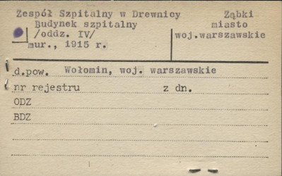 Zespół Szpitalny w Drewnicy budynek szpitalny (oddz. IV), skan 1