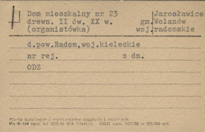 dom mieszkalny (organistówka), skan 1