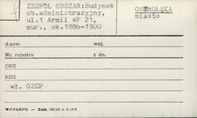 zespół koszar: budynek, ob. administracyjny, skan 1