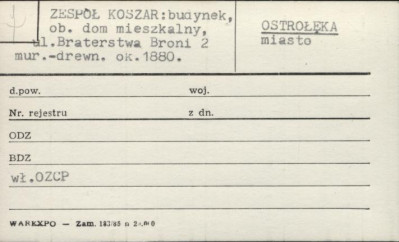 zespół koszar: budynek, ob. mieszkalny, skan 1