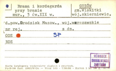 brama i kordegarda przy bramie, skan 1