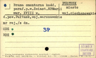 brama cmentarna kość. paraf. pw. Zwiast. NP Marii, skan 1
