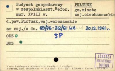 budynek gospodarczy w zespole klaszt. refor., skan 1