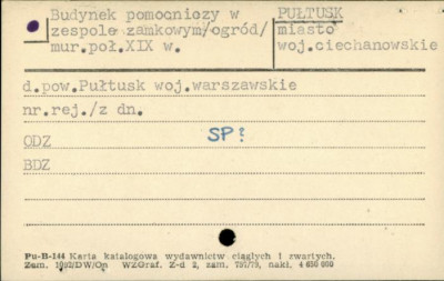 budynek pomocniczy w zespole zamkowym (ogród), skan 1