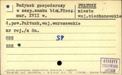 budynek gospodarczy w zesp. zamku bis. Płock., skan 1