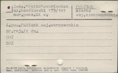 zakład Pełta - wartownia, skan 1