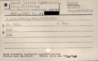 gmach liceum ogólnokszt. im. B. Chrobrego, skan 1