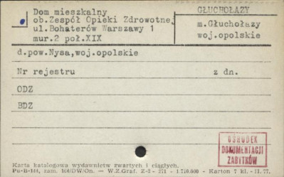 dom mieszkalny, ob. Zespół Opieki Zdrowotnej, skan 1