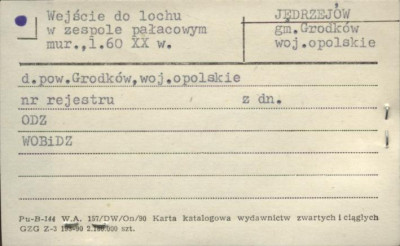 wejście do lochu w zespole pałacowym, skan 1