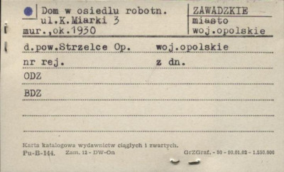 dom w osiedlu robotniczym, skan 1