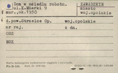 dom w osiedlu robotniczym, skan 1