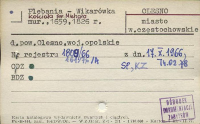 plebania - wikarówka kościoła św. Michała, skan 1