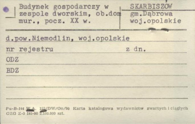 budynek gospodarczy w zespole dworskim, ob. dom, skan 1