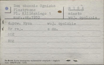 dom, obecnie Ognisko Plastyczne, skan 1