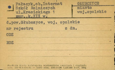 pałacyk ob. Internat, skan 1
