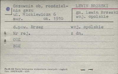 gazownia, ob. rozdzielnia gazu, skan 1