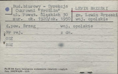bud. biurowy - dyrekcja cukrowni Wróblin, skan 1