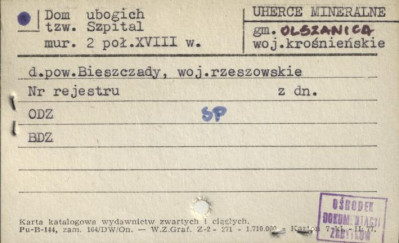dom ubogich, tzw. szpital, skan 1