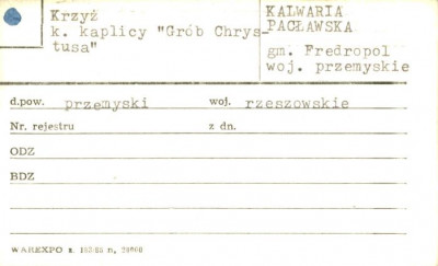 krzyż k. kaplicy Grób Chrystusa, skan 1