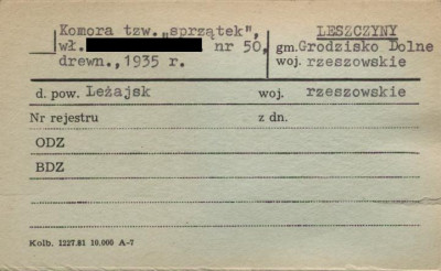 komora, tzw. sprzątek, skan 1