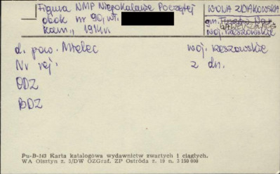 figura NMP Niepokalanie Poczętej obok nr 90, skan 1