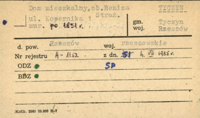 dom mieszkalny, ob. remiza straży pożarnej, skan 1