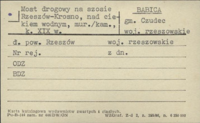 most drogowy na szosie Rzeszów - Krosno, nad ciekiem wodnym, skan 1