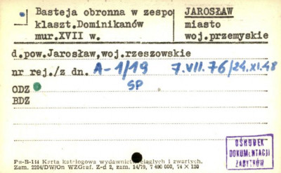 basteja w zespole klasztornym dominikanów, skan 1