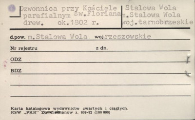 dzwonnica przy kościele parafialnym św. Floriana, skan 1