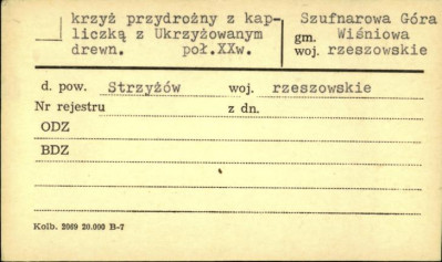 krzyż przydrożny z kapliczką z Ukrzyżowanym, skan 1
