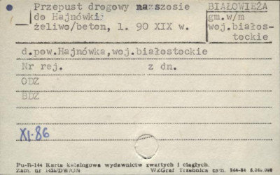przepust drogowy na szosie do Hajnówki, skan 1