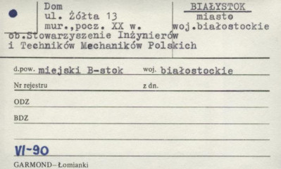 dom, ob. Stowarzyszenie Inżynierów i Techników Mechaników Polskich, skan 1