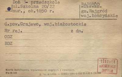 dom - przedszkole, skan 1