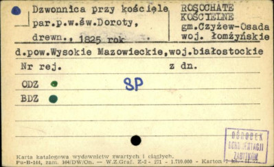 dzwonnica przy kościele par. pw. św. Doroty, skan 1