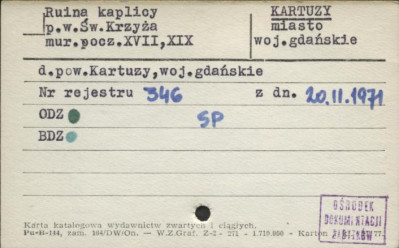 ruina kaplicy pw. św. Krzyża, skan 1