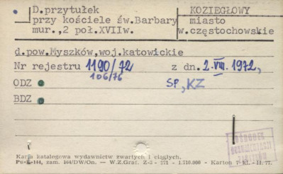 przytułek przy kościele św. Barbary, skan 1