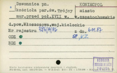 dzwonnica pn. kościoła par. Św. Trójcy, skan 1
